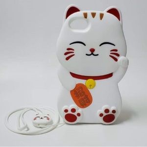 Lucky Cat iPhone SE Case with Lanyard